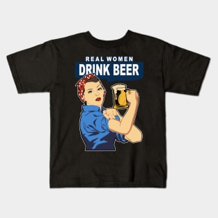 Real women drink Beer Kids T-Shirt